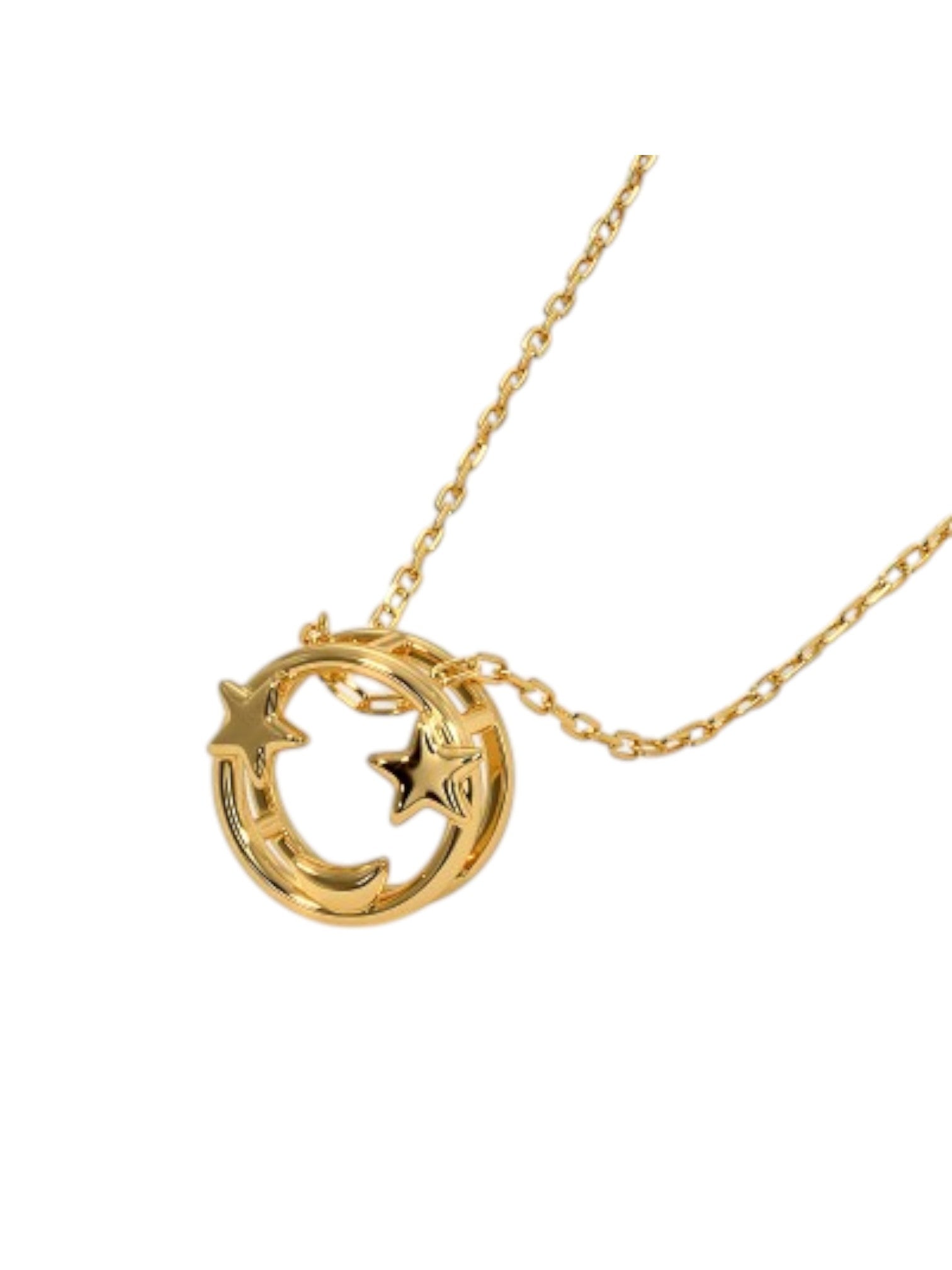 925 Sterling Silver Elegant Design CZ Stones Gold Plated Pendant With Chain For Women By Kesardeep